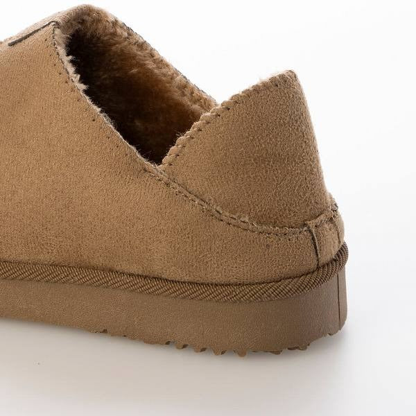 レディース フェイクムートン スリッポン 踵踏める スリッポンシューズ ファーサンダル あったかスリッパ ルームシューズ (3it91)