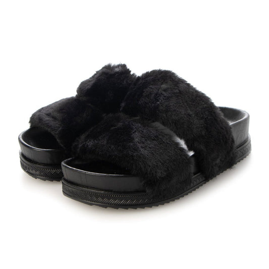 イタリコ ITALICO フラットソール ファーサンダル (67it770 ブラック)