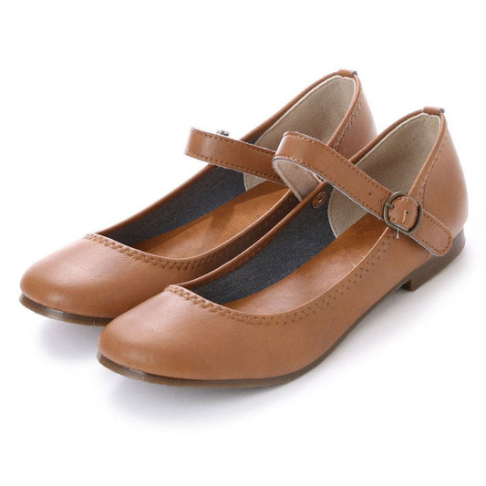 パンプス レディース 日本製 4E ワンストラップ 大きいサイズ 痛くない ローヒール  冠婚葬祭 発表会 母の日 (VA823 キャメル)