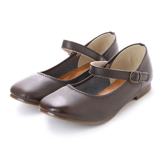 パンプス レディース 日本製 4E ワンストラップ 大きいサイズ 痛くない ローヒール  冠婚葬祭 発表会 母の日 (VA823 ダークブラウン)