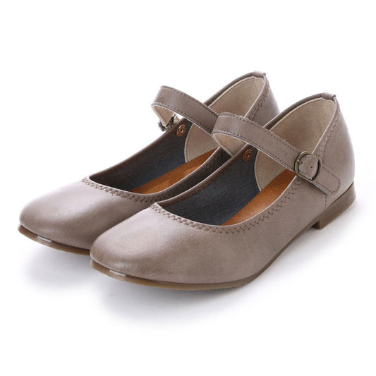 パンプス レディース 日本製 4E ワンストラップ 大きいサイズ 痛くない ローヒール  冠婚葬祭 発表会 母の日 (VA823 グレー)