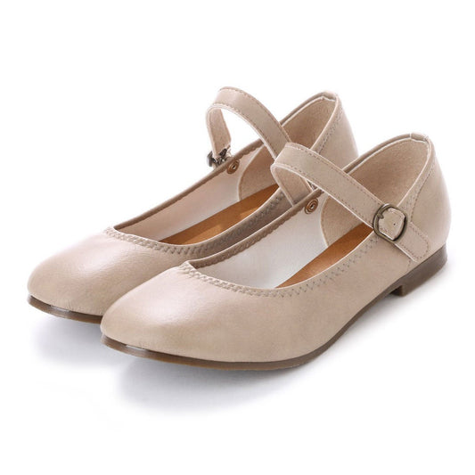 パンプス レディース 日本製 4E ワンストラップ 大きいサイズ 痛くない ローヒール  冠婚葬祭 発表会 母の日 (VA823 オーク)