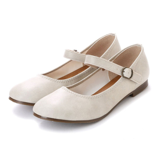 パンプス レディース 日本製 4E ワンストラップ 大きいサイズ 痛くない ローヒール  冠婚葬祭 発表会 母の日 (VA823 アイボリー)