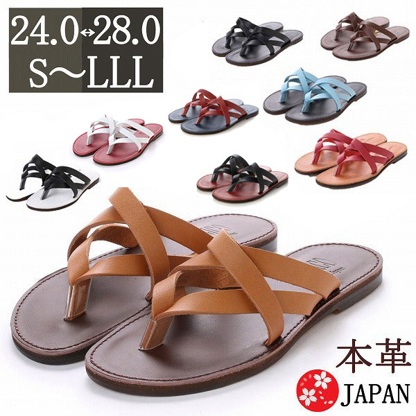 日本製クロスストラップサンダル　12it04