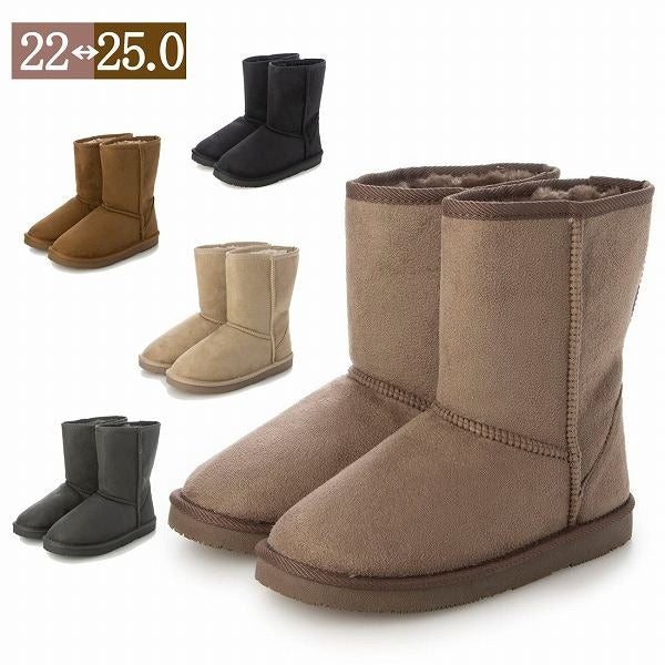 レディース ムートンブーツ ミドル丈 あったか ファーブーツ (20it51 )