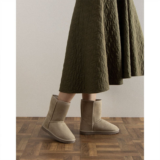 レディース ムートンブーツ ミドル丈 あったか ファーブーツ (20it51 )