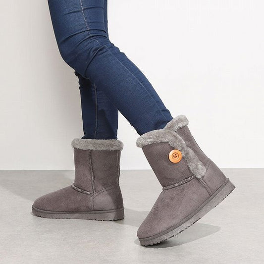 インヒール ベイリーボタンムートンブーツ 洗える 3cmインヒール あったかボアブーツ 2WAY (3it85)