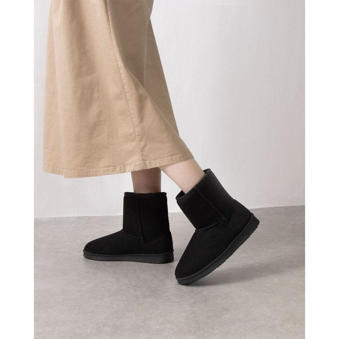 ムートンブーツ 洗える 3cm インヒール あったか ボアブーツ 2WAY (3it80)