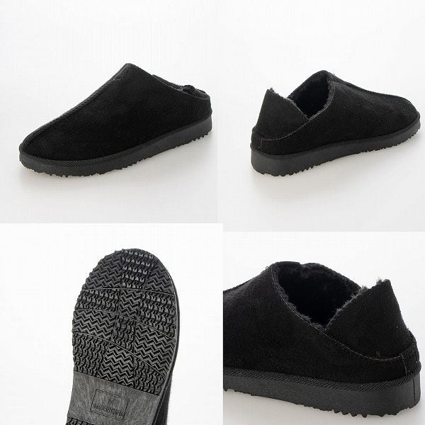 レディース フェイクムートン スリッポン 踵踏める スリッポンシューズ ファーサンダル あったかスリッパ ルームシューズ　(3it91)