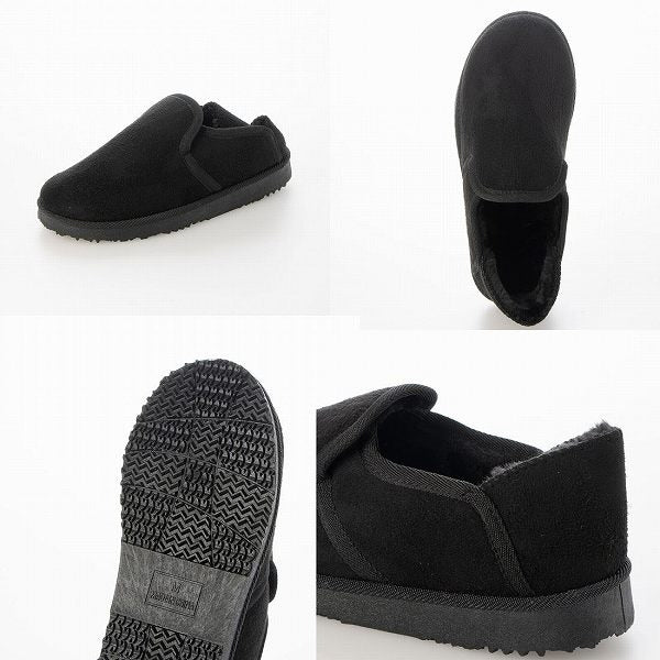 レディース フェイクムートン スリッポン 踵踏める スリッポンシューズ ファーサンダル (3it92) あったかスリッパ ルームシューズ