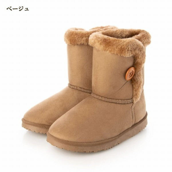 インヒール ベイリーボタンムートンブーツ 洗える 3cmインヒール あったかボアブーツ 2WAY (3it85)
